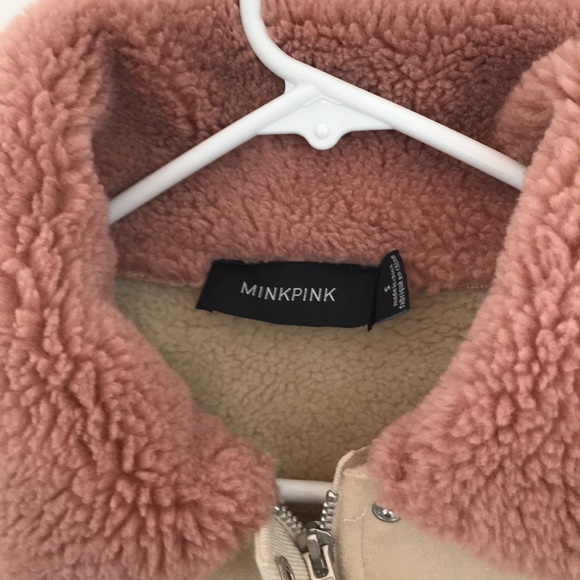 Mink Pink Beige/pink Suede Jacket - Picture 3 of 6